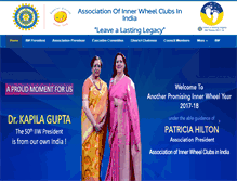 Tablet Screenshot of innerwheelindia.com